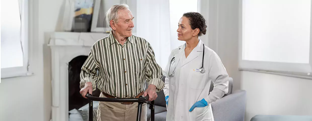 Doctor caring for a senior patient