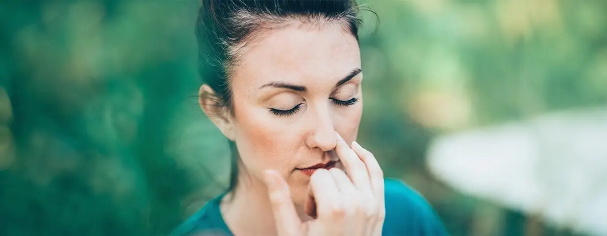 Women practicing deep breathing to reduce night time cough